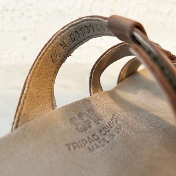 SAS Brown Leather Sandals Women’s Size 6.5 Tripad Comfort Cushion Made in USA - Picture 8 of 8